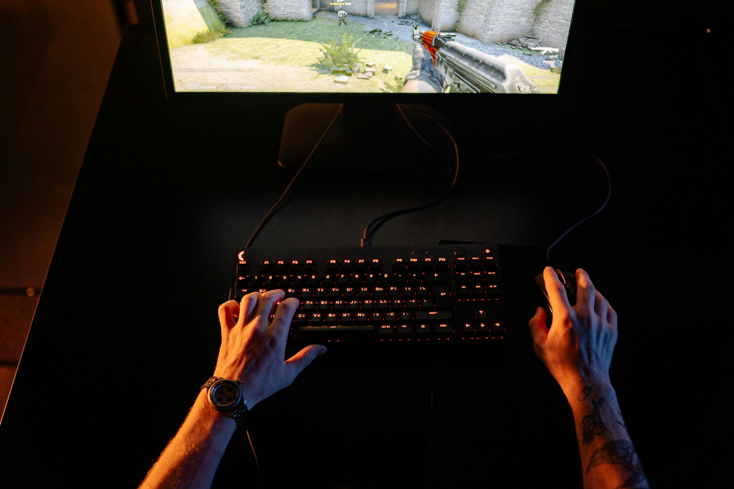 Jugador profesional en competición gaming